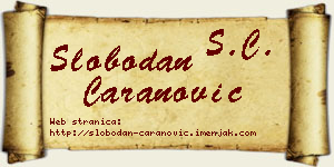 Slobodan Caranović vizit kartica